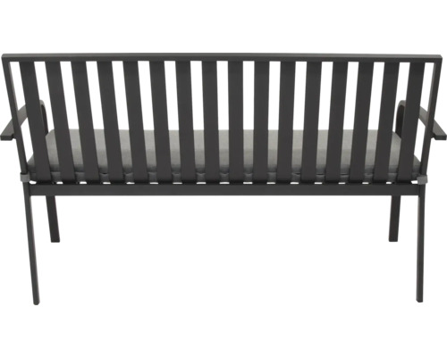 Banc de jardin avec accoudoirs et coussin d'assise