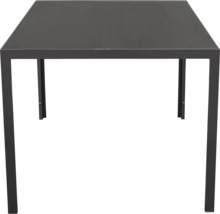 Table de jardin carrée avec cadre en métal