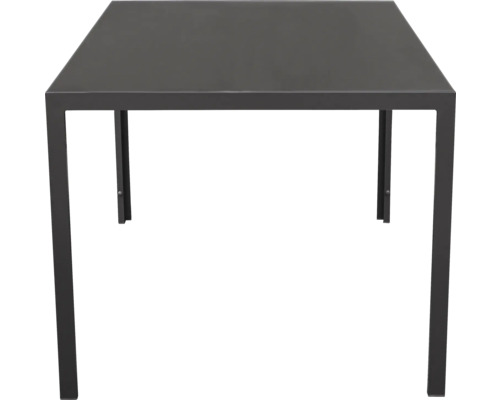 Table de jardin carrée avec cadre en métal