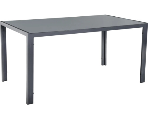 Table de jardin rectangulaire avec cadre en métal et plateau de table