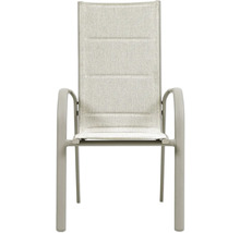 Gartenstuhl mit hoher Rückenlehne und Armlehnen