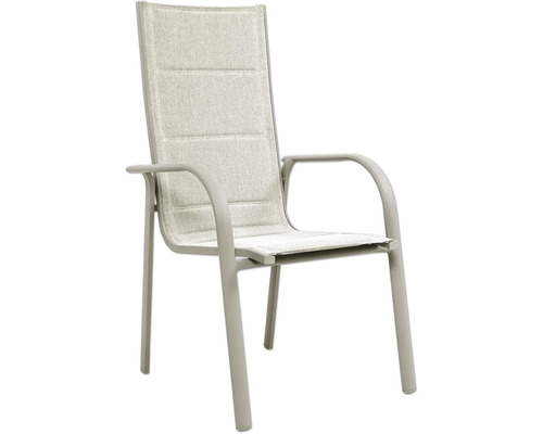 Gartenstuhl mit Armlehnen und hoher Rückenlehne