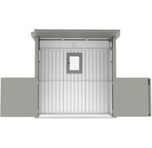 Coffre de jardin ouvert avec fenêtre