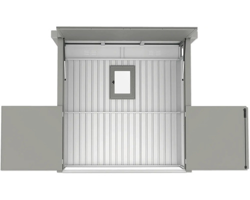 Coffre de jardin ouvert avec fenêtre