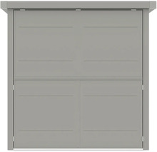 Porte coulissante grise avec lignes décoratives horizontales