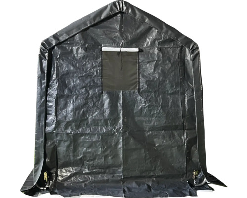 Schwarzes Zeltdach mit Fenster