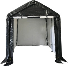 Schwarzes Gerätehaus aus Polyethylen