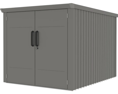 Abri de jardin en métal avec double porte