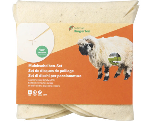 Disques de paillage de 60 cm lot de 3 Set de disques de paillage en feutre de laine de mouton suisse pour plantes