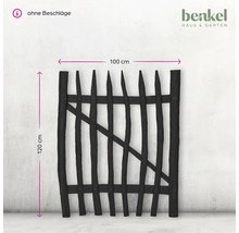 Gartentor aus Holz, ohne Beschläge, circa 100 x 120 cm