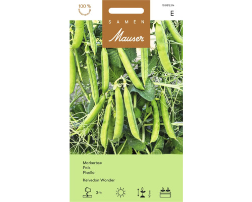 Mauser Kelvedon Wonder marker Erbsensamen Packung