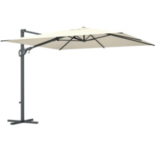Freiarm-Sonnenschirm mit rechteckigem Schirm und stabilem Standfuß