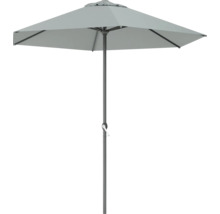 Parasol de jardin gris avec mécanisme à manivelle