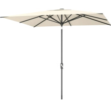 Parasol rectangulaire avec mécanisme à manivelle