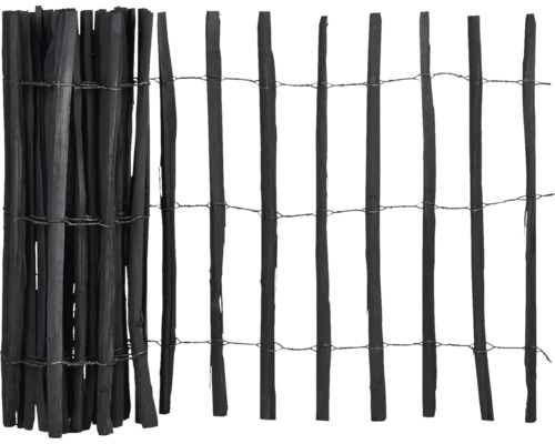 Clôture à lattes 500 x 90 cm anthracite Rouleau de clôture en bois pour le jardin