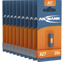 Zehn Ansmann A27 Alkaline Batterien mit 12 Volt