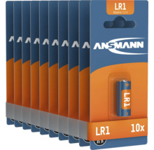 Zehn Ansmann LR1 Alkaline Batterien, 1,5 Volt