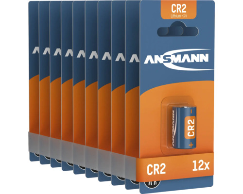 Zwölf Ansmann CR2 Lithium Batterien 3 Volt