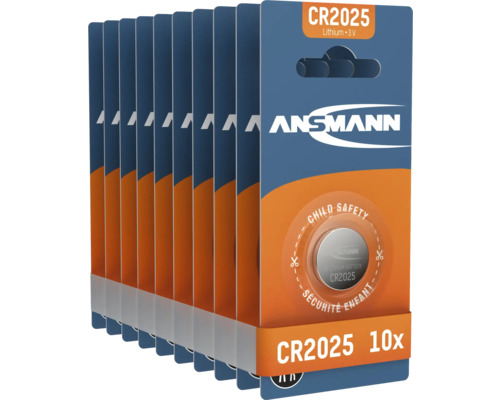 Packung Ansmann CR2025 Lithium Batterien, 10 Stück