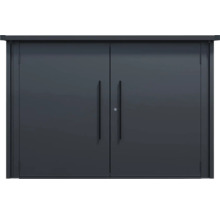 Porte double métallique avec poignées