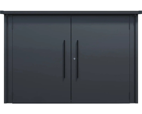 Porte double métallique avec poignées