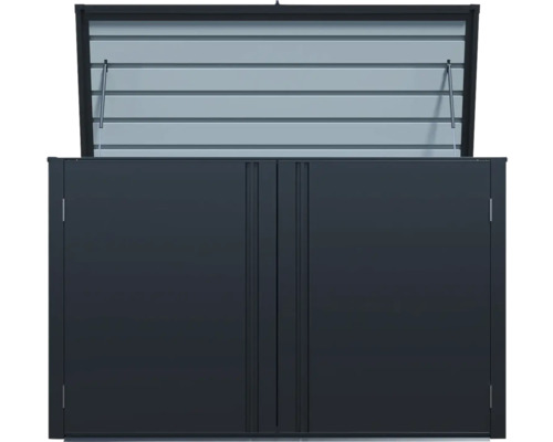 Boîte de rangement ouverte avec revêtement horizontal