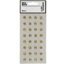 Dekorative goldfarbene Schmucksteine