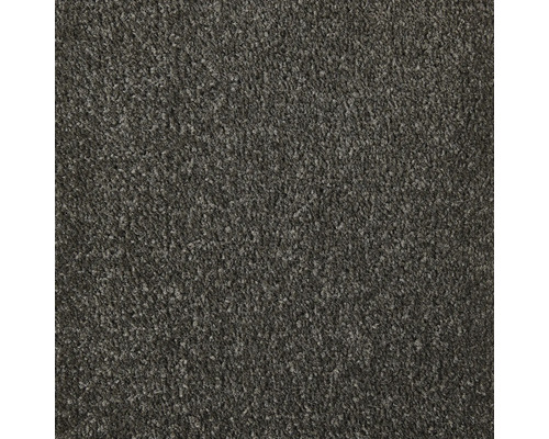 Spannteppich Velours Ines braun FB95 400 cm breit (Meterware) Nahaufnahme eines dunklen Teppichbodens