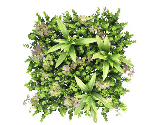 Künstliche Pflanzenmatte mit verschiedenen Grünsorten für den Innen- und Aussenbereich