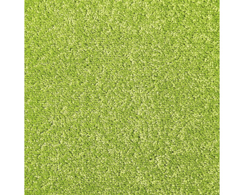 Spannteppich Velours Ines grün FB41 400 cm breit (Meterware) Nahaufnahme eines grünen Teppichs.