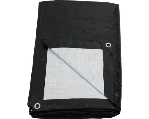 Bâche de protection noire avec œillets