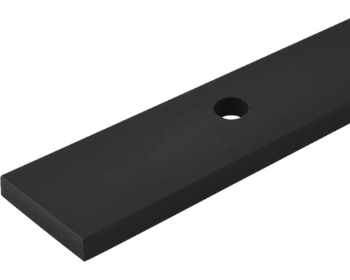 Schwarzes Stahl Flachmaterial mit einem Loch