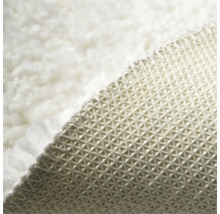 Detailansicht eines Teppichs mit rutschfester Unterseite