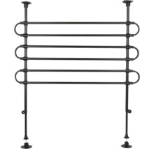 Sèche-serviettes noir réglable en hauteur avec quatre barres