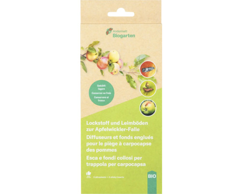 Andermatt Biogarten piège à carpocapse des pommes avec diffuseurs et fonds englués