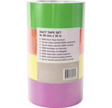 WDK Set de rubans adhésifs, quatre rouleaux de 50 mm x 30 m chacun