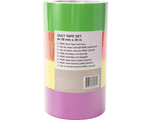 WDK Set de rubans adhésifs, quatre rouleaux de 50 mm x 30 m chacun