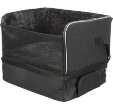 Schwarzer Autositz für Hunde mit Netzfenster und Tragegriff