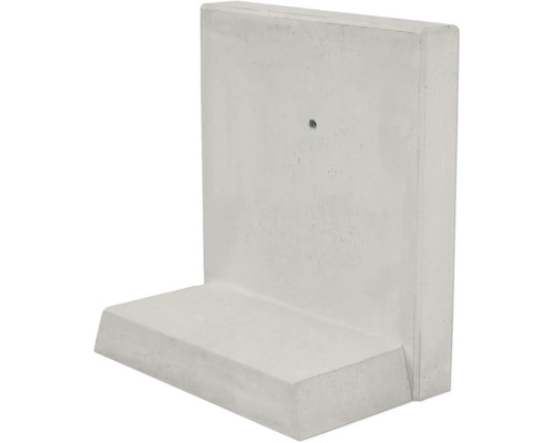Pierre en L pierre d'angle béton apparent armé gris 50x12x80 cm profondeur = 45 cm Étaiement d'angle en béton pour soutenir les murs de terre ou aménager des transitions de terrain.
