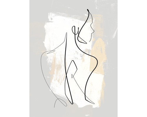 Panneau décoratif Female abstract line art II 30x40 cm