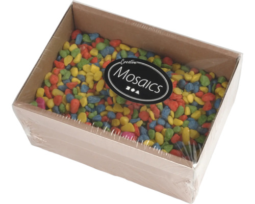 Dekosteine in einer Verpackung für Mosaike