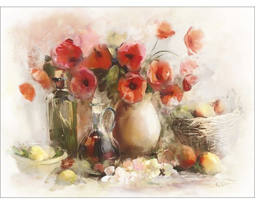 Tableau sur toile Still Life Flowers & Fruits 57x77 cm