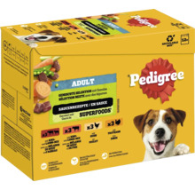 Pedigree Adult Hundenahrung mit Rind, Lamm, Leber, Huhn und Truthahn in Sauce