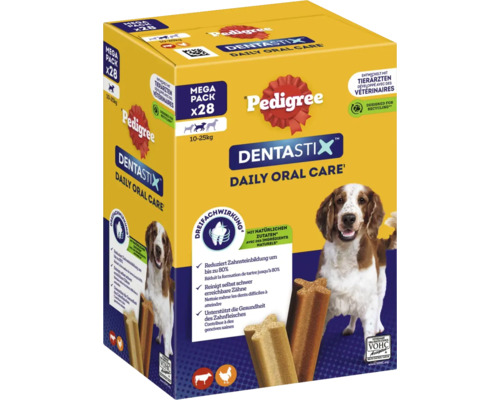 Pedigree Dentastix Daily Oral Care pour chiens, méga-pack de 28 pièces pour chiens de 10 à 25 kilogrammes