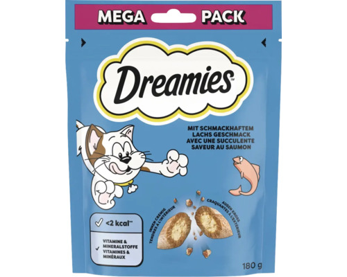 Katzensnack Dreamies mit Lachs 180g Dreamies Katzen-Snack mit Lachsgeschmack, Mega-Packung