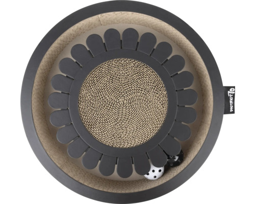 Katzenkratzbrett mit Spielbällen