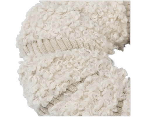 Nahaufnahme eines weißen Teddy-Fleece-Textils