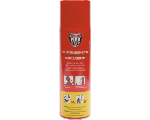 STOPFIRE Löschspray 500 ml Feuerlöschspray für kleine Brände, ausgenommen Gas- und Flüssigkeitsbrände