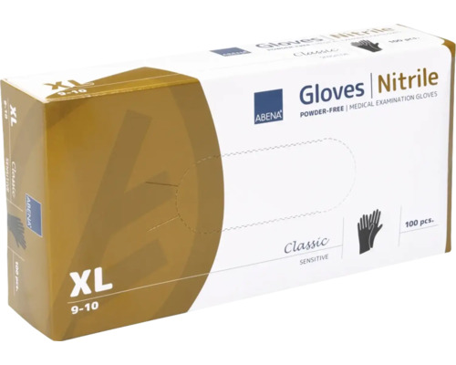 Gants en nitrile Abena, non poudrés, taille XL, paquet de 100 pièces