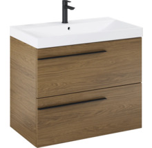 Waschtischunterschrank mit zwei Schubladen und einem Waschbecken